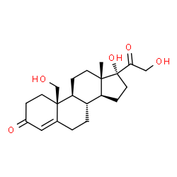ChemSpider 2D Image | 17,19,21-Trihydroxypregn-4-ene-3,20-dione | C21H30O5