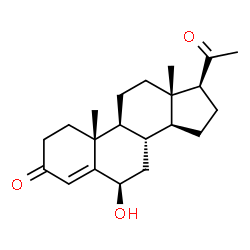 ChemSpider 2D Image | 6Î²-hydroxyprogesterone | C21H30O3