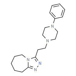 ChemSpider 2D Image | 3-[2-(4-Phenyl-1-piperazinyl)ethyl]-6,7,8,9-tetrahydro-5H-[1,2,4]triazolo[4,3-a]azepine | C19H27N5