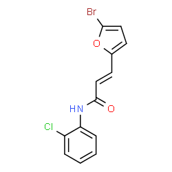 ChemSpider 2D Image | (2E)-3-(5-Bromo-2-furyl)-N-(2-chlorophenyl)acrylamide | C13H9BrClNO2