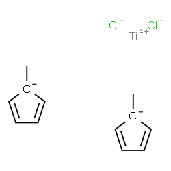 ChemSpider 2D Image | Titanium(4+) chloride 1-methyl-2,4-cyclopentadienide (1:2:2) | C12H14Cl2Ti