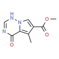 ChemSpider 2D Image | Methyl 5-methyl-4-oxo-1,4-dihydropyrrolo[2,1-f][1,2,4]triazine-6-carboxylate | C9H9N3O3