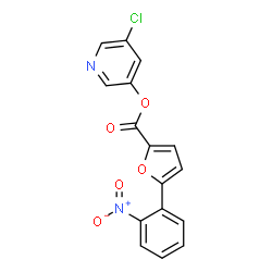 ChemSpider 2D Image | 5-Chloro-3-pyridinyl 5-(2-nitrophenyl)-2-furoate | C16H9ClN2O5