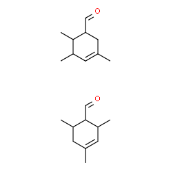 ChemSpider 2D Image | 2,4,6-Trimethyl-3-cyclohexene-1-carbaldehyde - 3,5,6-trimethyl-3-cyclohexene-1-carbaldehyde (1:1) | C20H32O2