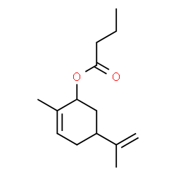 ChemSpider 2D Image | 5-Isopropenyl-2-methyl-2-cyclohexen-1-yl butyrate | C14H22O2