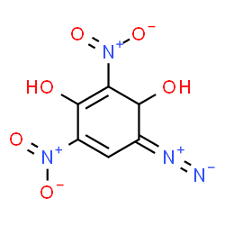 ChemSpider 2D Image | 4-Diazo-2,6-dinitro-1,5-cyclohexadiene-1,3-diol | C6H4N4O6