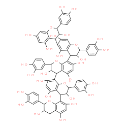ChemSpider 2D Image | 2,2',2'',2''',2''''-Pentakis(3,4-dihydroxyphenyl)-3,3',3'',3''',3'''',4,4',4'',4''',4''''-decahydro-2H,2'H,2''H,2'''H,2''''H-4,6':4',8'':4'',8''':4''',8''''-quinquechromene-3,3',3'',3''',3'''',5,5',5'
',5''',5'''',7,7',7'',7''',7''''-pentadecol | C75H62O30