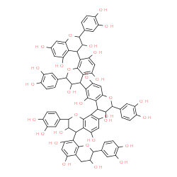 ChemSpider 2D Image | 2,2',2'',2''',2''''-Pentakis(3,4-dihydroxyphenyl)-3,3',3'',3''',3'''',4,4',4'',4''',4''''-decahydro-2H,2'H,2''H,2'''H,2''''H-4,8':4',6'':4'',8''':4''',8''''-quinquechromene-3,3',3'',3''',3'''',5,5',5'
',5''',5'''',7,7',7'',7''',7''''-pentadecol | C75H62O30