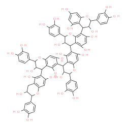 ChemSpider 2D Image | 2,2',2'',2''',2''''-Pentakis(3,4-dihydroxyphenyl)-3,3',3'',3''',3'''',4,4',4'',4''',4''''-decahydro-2H,2'H,2''H,2'''H,2''''H-4,8':4',6'':4'',6''':4''',6''''-quinquechromene-3,3',3'',3''',3'''',5,5',5'
',5''',5'''',7,7',7'',7''',7''''-pentadecol | C75H62O30