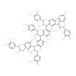 ChemSpider 2D Image | 2,2',2'',2''',2''''-Pentakis(3,4-dihydroxyphenyl)-3,3',3'',3''',3'''',4,4',4'',4''',4''''-decahydro-2H,2'H,2''H,2'''H,2''''H-4,6':4',8'':4'',6''':4''',6''''-quinquechromene-3,3',3'',3''',3'''',5,5',5'
',5''',5'''',7,7',7'',7''',7''''-pentadecol | C75H62O30
