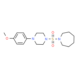 ChemSpider 2D Image | 1-{[4-(4-Methoxyphenyl)-1-piperazinyl]sulfonyl}azepane | C17H27N3O3S