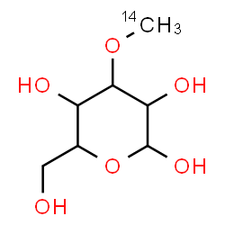 ChemSpider 2D Image | 3-O-(~14~C)Methylhexopyranose | C614CH14O6