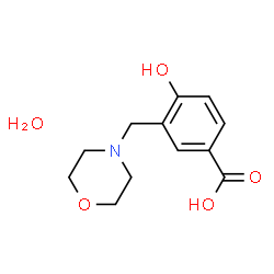 ChemSpider 2D Image | 4-hydroxy-3-(morpholin-4-ylmethyl)benzoic acid hydrate | C12H17NO5