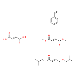 ChemSpider 2D Image | diisobutyl (E)-but-2-enedioate;dimethyl (E)-but-2-enedioate;fumaric acid;styrene | C30H40O12