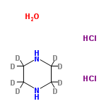 InChI=1/C4H10N2.2ClH.H2O/c1-2-6-4-3-5-1;;;/h5-6H,1-4H2;2*1H;1H2/i1D2,2D2,3D2,4D2;;;