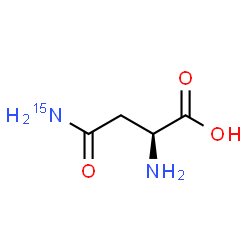 ChemSpider 2D Image | L-(N~4~-~15~N)Asparagine | C4H8N15NO3