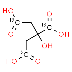 ChemSpider 2D Image | 2-Hydroxy-1,2,3-propane(~13~C_3_)tricarboxylic acid | C313C3H8O7