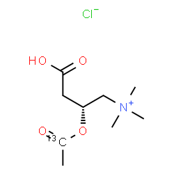 ChemSpider 2D Image | Acetyl-1-13C-L-carnitine hydrochloride | C813CH18ClNO4