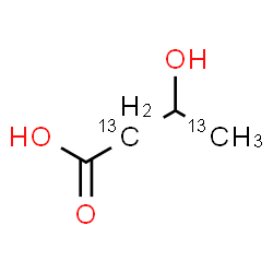 ChemSpider 2D Image | 3-Hydroxy(2,4-~13~C_2_)butanoic acid | C213C2H8O3