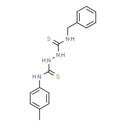 ChemSpider 2D Image | N-Benzyl-N'-(4-methylphenyl)-1,2-hydrazinedicarbothioamide | C16H18N4S2
