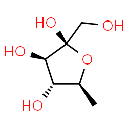 ChemSpider 2D Image | 6-Deoxy-beta-L-fructofuranose | C6H12O5