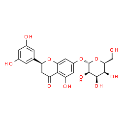 ChemSpider 2D Image | (2S)-2-(3,5-Dihydroxyphenyl)-5-hydroxy-4-oxo-3,4-dihydro-2H-chromen-7-yl beta-D-allopyranoside | C21H22O11