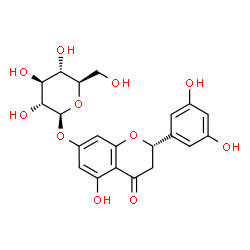 ChemSpider 2D Image | (2S)-5,7,3',5'-tetrahydroxyflavanone-7-O-beta-D-glucopyranoside | C21H22O11