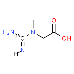 ChemSpider 2D Image | N-(~13~C)Carbamimidoyl-N-methylglycine | C313CH9N3O2