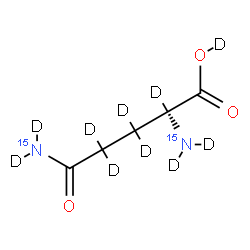 ChemSpider 2D Image | L-Glutamine-15N2,d10 | C5D1015N2O3