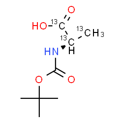 ChemSpider 2D Image | L-alanine-13C3-N-T-BOC | C513C3H15NO4