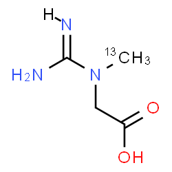 ChemSpider 2D Image | N-Carbamimidoyl-N-(~13~C)methylglycine | C313CH9N3O2