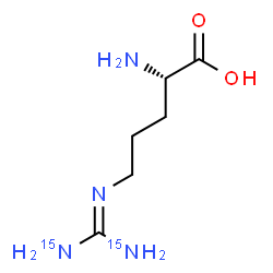 ChemSpider 2D Image | N~5~-{Bis[(~15~N)amino]methylene}-L-ornithine | C6H14N215N2O2