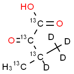 ChemSpider 2D Image | 3-(~13~C)Methyl-2-oxo(1,2,3-~13~C_3_,~2~H_4_)butanoic acid | C13C4H4D4O3