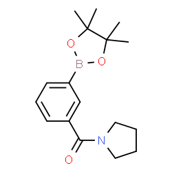 ChemSpider 2D Image | 1-Pyrrolidinyl[3-(4,4,5,5-tetramethyl-1,3,2-dioxaborolan-2-yl)phenyl]methanone | C17H24BNO3