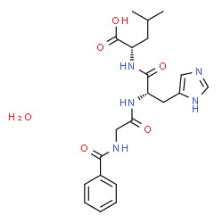 ChemSpider 2D Image | N-Benzoyl-Gly-His-Leu | C21H29N5O6