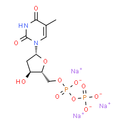 ChemSpider 2D Image | Thymidine 5'-diphosphate sodium salt | C10H13N2Na3O11P2