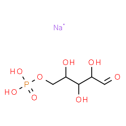 ChemSpider 2D Image | Pentose, 5-(dihydrogen phosphate), sodium salt (1:1) | C5H11NaO8P