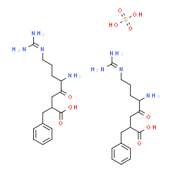 ChemSpider 2D Image | 5-Amino-2-benzyl-8-[(diaminomethylene)amino]-4-oxooctanoic acid sulfate (2:1) | C32H50N8O10S