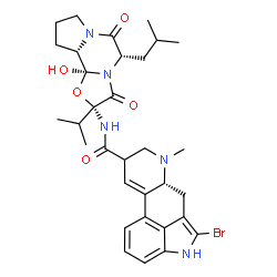 ChemSpider 2D Image | (5'alpha,8xi)-2-Bromo-12'-hydroxy-5'-isobutyl-2'-isopropyl-3',6',18-trioxoergotaman | C32H40BrN5O5