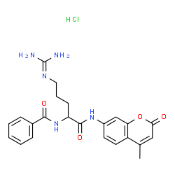 ChemSpider 2D Image | bz-dl-arg-amc · hcl | C23H26ClN5O4