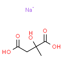 ChemSpider 2D Image | Butanedioic acid, 2-hydroxy-2-methyl-, sodium salt (1:1) | C5H8NaO5