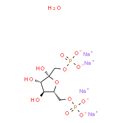 ChemSpider 2D Image | Sodium 1,6-di-O-phosphonato-beta-D-fructofuranose hydrate (4:1:1) | C6H12Na4O13P2