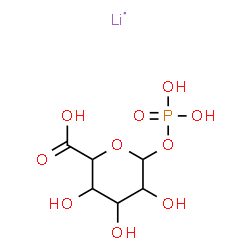 ChemSpider 2D Image | Hexopyranuronic acid, 1-(dihydrogen phosphate), lithium salt (1:1) | C6H11LiO10P