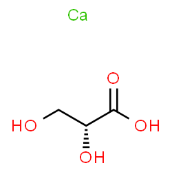 ChemSpider 2D Image | (2R)-2,3-Dihydroxypropanoic acid - calcium (1:1) | C3H6CaO4