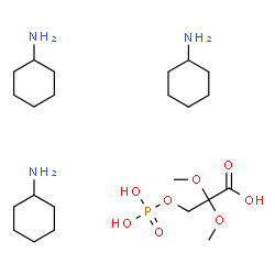 ChemSpider 2D Image | 2,2-Dimethoxy-3-(phosphonooxy)propanoic acid - cyclohexanamine (1:3) | C23H50N3O8P