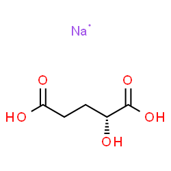 ChemSpider 2D Image | Pentanedioic acid, 2-hydroxy-, sodium salt, (2R)- (1:1) | C5H8NaO5
