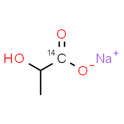ChemSpider 2D Image | Sodium 2-hydroxy(1-~14~C)propanoate | C214CH5NaO3