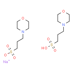 ChemSpider 2D Image | Sodium 3-(4-morpholinyl)-1-propanesulfonate 3-(4-morpholinyl)-1-propanesulfonic acid (1:1) | C14H29N2NaO8S2