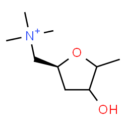 ChemSpider 2D Image | 2,5-Anhydro-1,4,6-trideoxy-6-(trimethylammonio)-D-glycero-hexitol | C9H20NO2