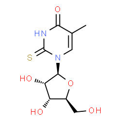 ChemSpider 2D Image | 5-Methyl-1-(beta-L-ribofuranosyl)-2-thioxo-2,3-dihydro-4(1H)-pyrimidinone | C10H14N2O5S